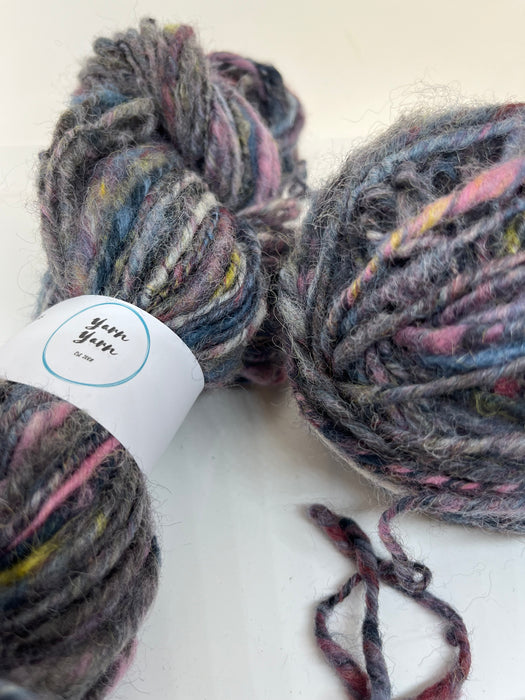 Recycled raw merino with sari silk fibres. 2 left!