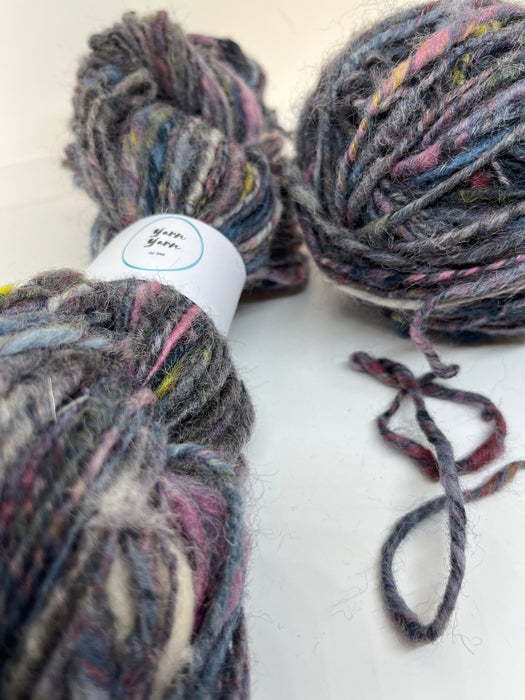 Recycled raw merino with sari silk fibres. 2 left!