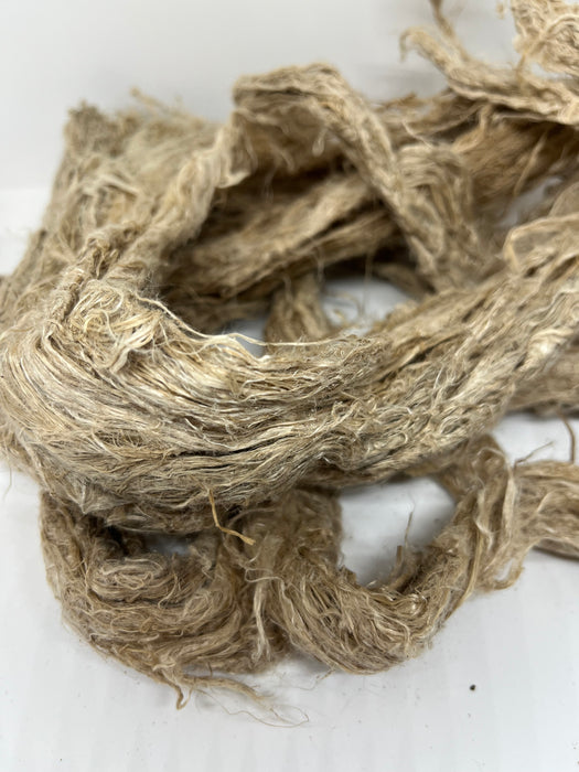 Natural hemp loose fibres. Washed.