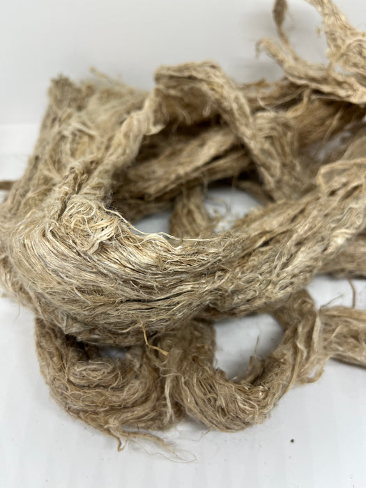 Natural hemp loose fibres. Washed.