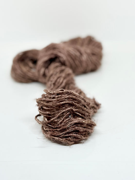 Banana yarn. Brown. Vegan yarn.