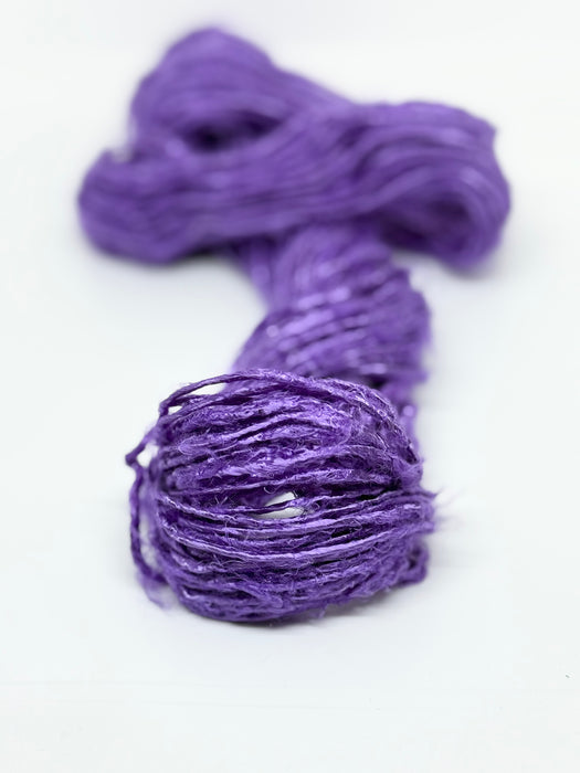 Banana yarn. Purple. Vegan yarn.