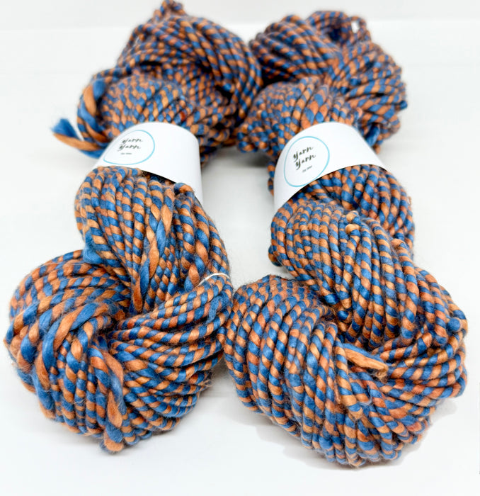 Organic skin cotton yarn. Slub cotton yarn.